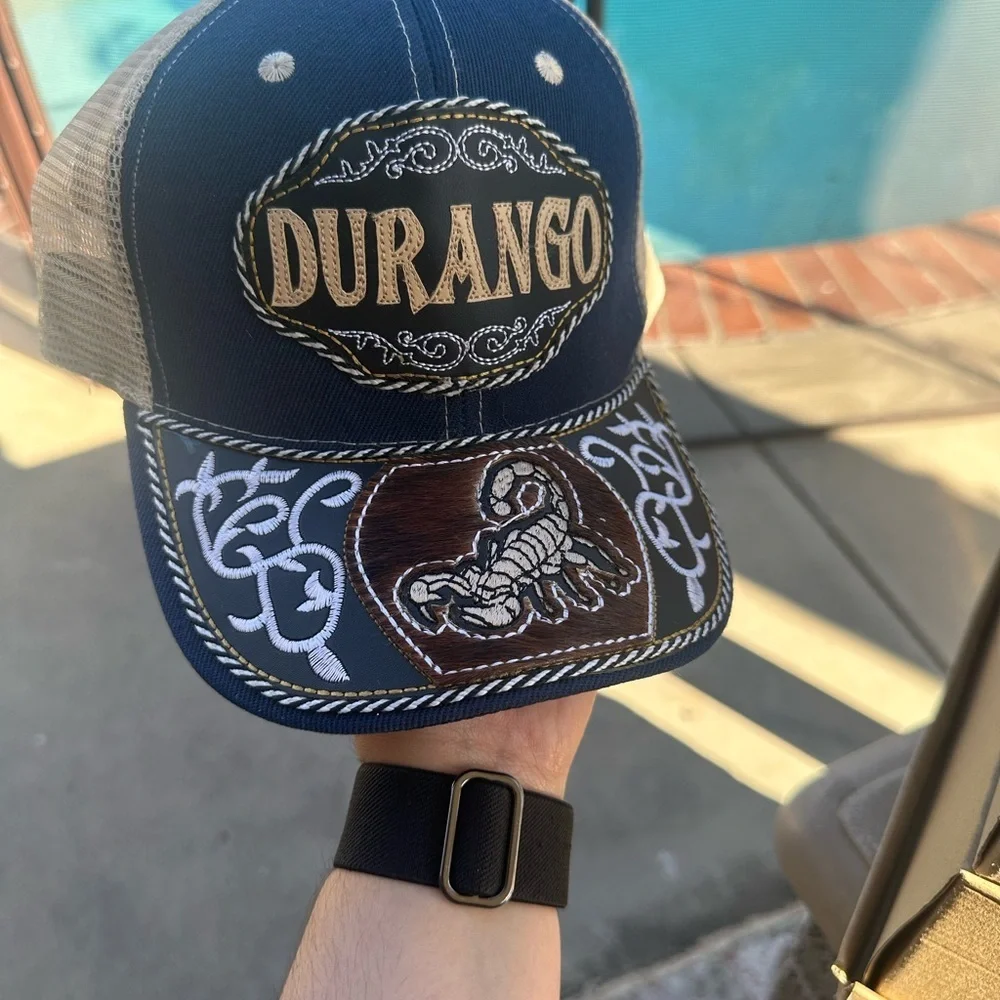 Durango Navy and Beige Embroidered Western Hat